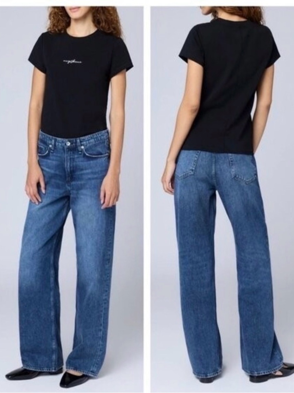 rag & bone Logan Featherweight Wide-Leg Jeans